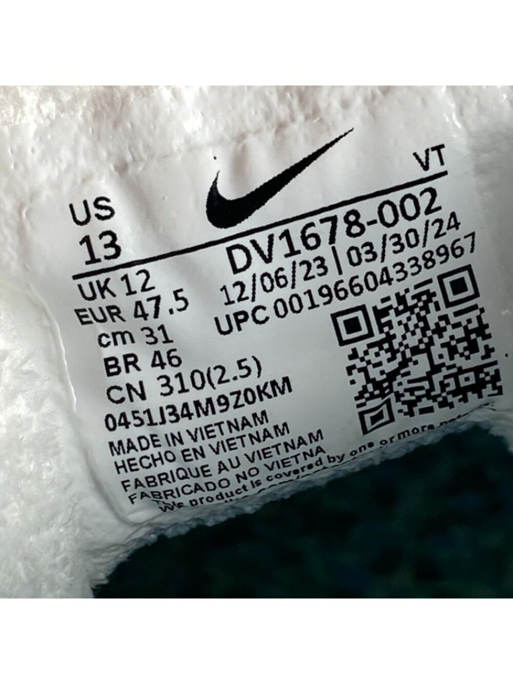 Nike Air VaporMax 2023 Flyknit Size 13 Men Pure Platinum DV1678-002 - Picture 7 of 7
